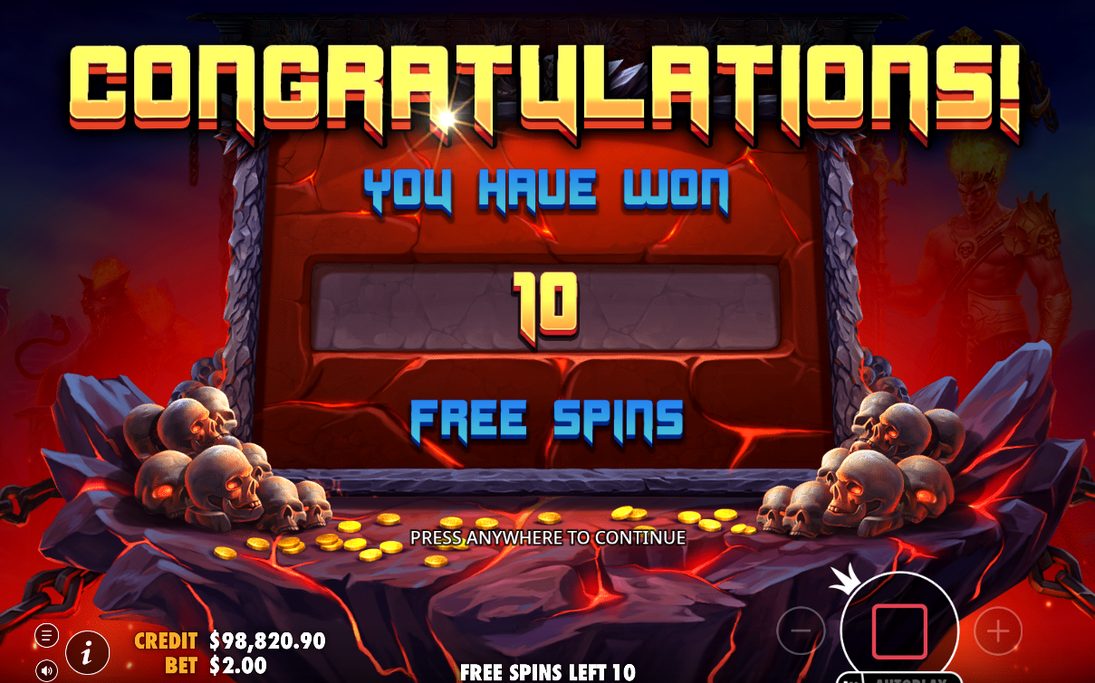 Free Spins counter with the WILD METER across the round