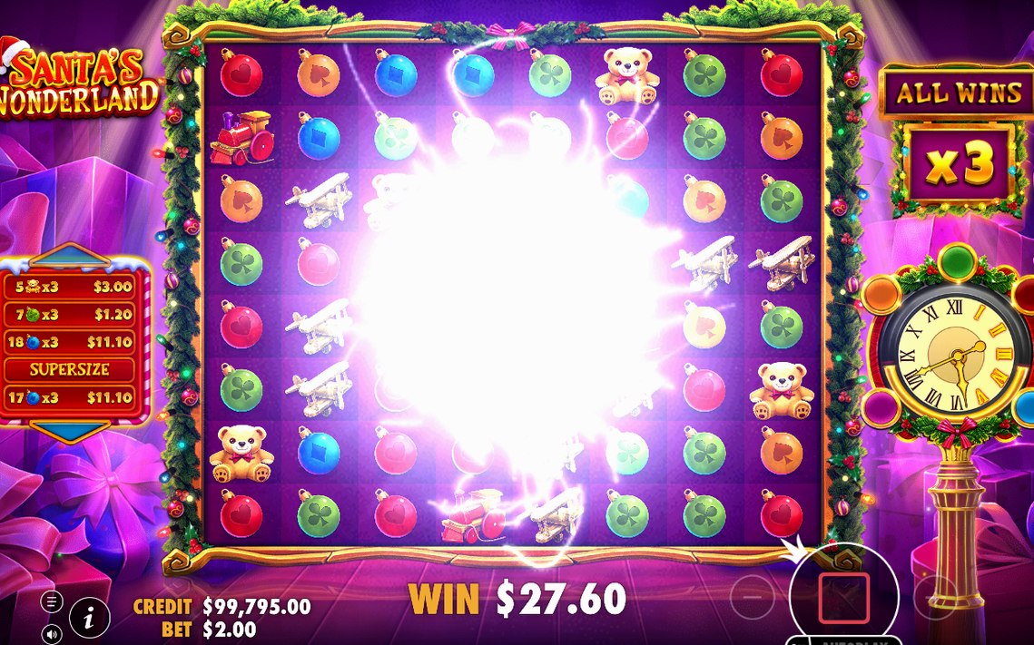 Free Spins feature in progress on the 8x8 grid
